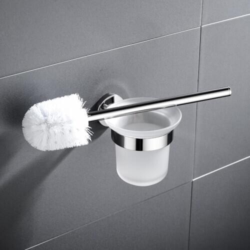 Bathroom Toilet Brush Holder Polished 304 Stainless Steel Toilet Brush Wall Mounted for Bathroom Storage Accessories