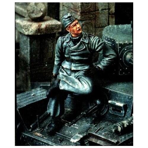 Resin Figure 1/35 ancient man officer sit Model Unassambled Unpainted Figure Building Kit