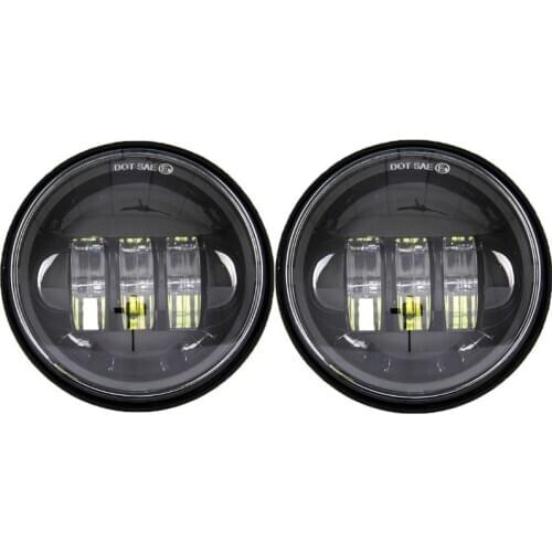 2PCS 4 1/2 inch Motorcycle LED Passing Fog Light for Classic FLHR, 30W 4.5Inch Fog Lamp for Road King Touring