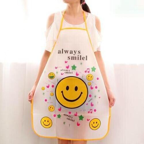 Lovely Cartoon Apron Sleeveless Waterproof Anti-oil Aprons Kitchen Cooking Waist Bib Creative Women Apron BBQ Household