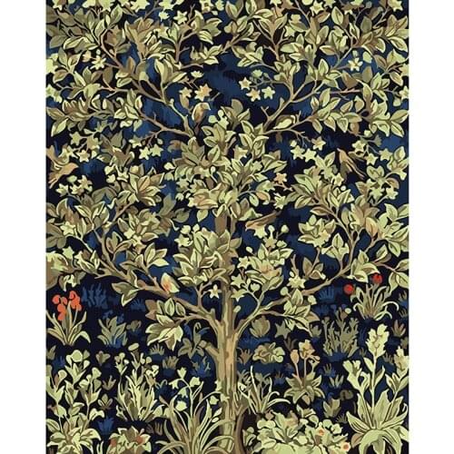 Paint By Numbers Flower Tree Drawing On Canvas Hand Painted Painting Art Gift DIY Pictures By Number Kits Home Decoration Gift