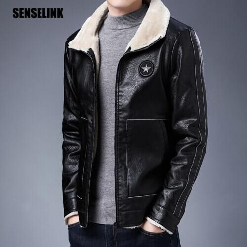 Mens Leather Korean Jacket Bomber Male locomotive Pilot Jacket 2020 Autumn Winter Warm Denim Brand Casual Slim Clothing 4XL