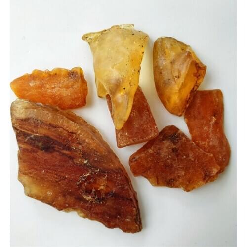 Natural Baltic Amber Loose Gemstone Rough Raw Stone Natural Resin Mineral Specimens