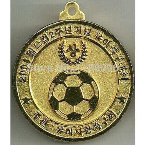 Wholesale Large Golden Sports Soccer Medallion Challenge Coin cheap custom football medals hot sales sport medals