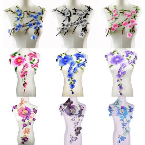 Lace Fabric Trim Sew On Dress Clothing Applique Motif Blouse Sewing Accessory DIY Neckline Collar Costume Decoration Patches