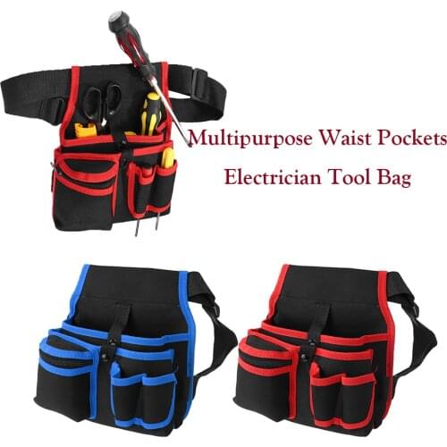 Waist Pockets Electrician Tool Bag Organizer Carrying Pouch Bag Case Wrenches Screwdrivers Pliers Hardware Parts Storage Bags