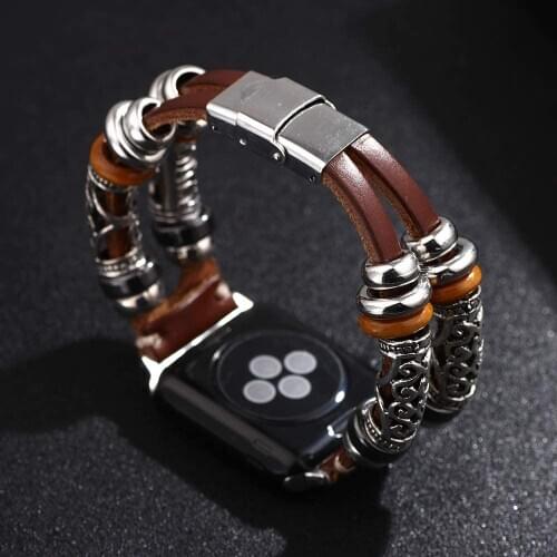 Band For Apple Watch strap 44mm/40mm iWatch strap 38mm/42mm Handmade Double Tour Bracelet for Apple watch series 3 4 5 se 6 2 1