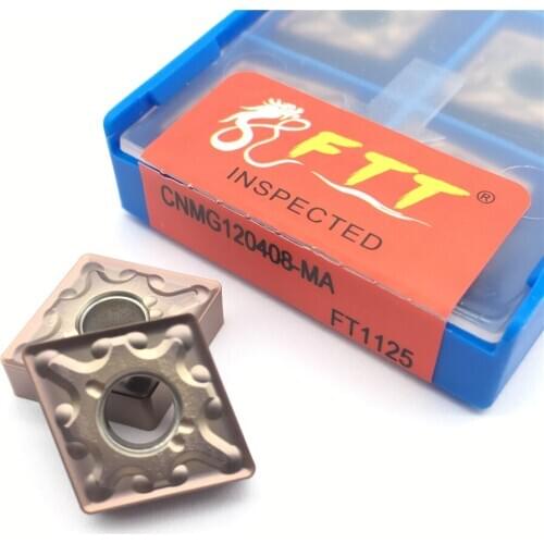 CNMG120408 MA FT1125 External Turning Tool CNMG 120408 Carbide Inserts CNC Lathe Coat Indexable Cutter for Stainless Steel