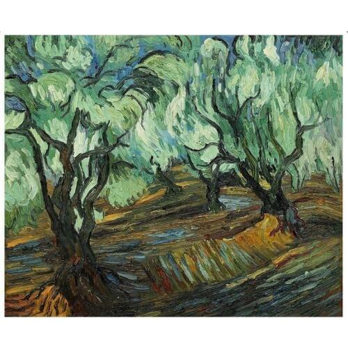 Hand Painted Landscape Wall Art Canvas Painting Olive Tree by Vincent Van Gogh Painting Reproduction No Framed