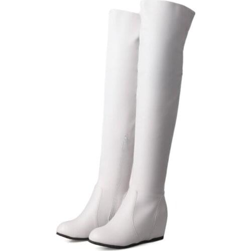 Big Size thigh high boots knee high boots over the knee boots women ladies boots shoes woman winter boots women