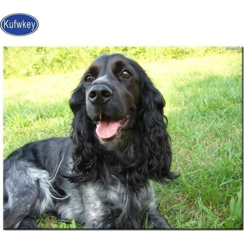 Cocker spaniel diamond mosaic,animal dog pet 5d diy diamond painting puppy picture of rhinestones cross-stitch,boy room decor