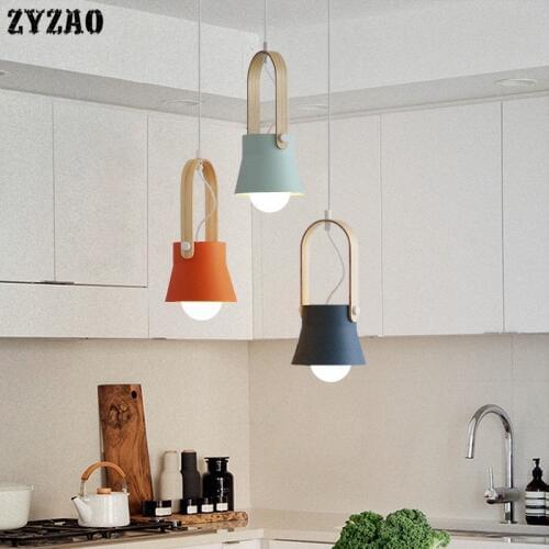 Nordic Macaron Pendant Lights Dinning Room Bedside Lamp Modern Simple LED Hanging Lamp Bar Restaurant Iron Art Deco Pendant Lamp