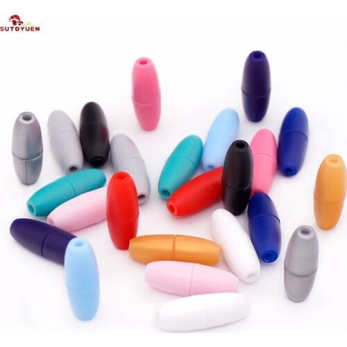 Sutoyuen 100pcs Safety Plastic Breakaway Clasps for DIY Silicone Baby Teething Necklace Jewerly Break Away Closure 2.5mm Hole