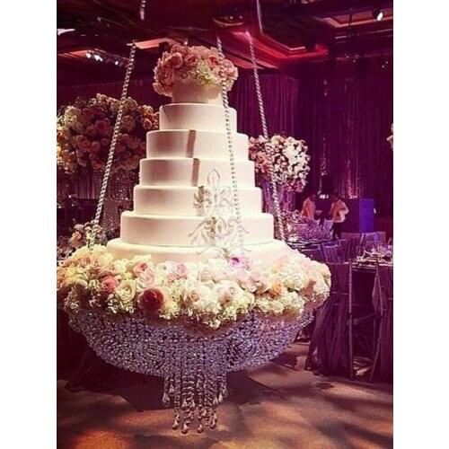 Wedding hanging cake stand fantasy weddings and decor wedding cake chandeliers