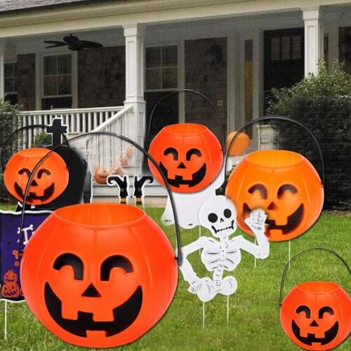 Halloween Candy Buckets Pumpkin Bucket Skull Witch Candy Holder Pot Halloween kids Trick or Treat props Halloween Party Cauldron