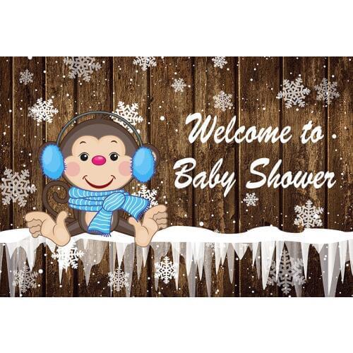 Welcome to baby shower Background photo shot vinyl fotografia retro wooden photography Backdrops for photo studio props G-1005