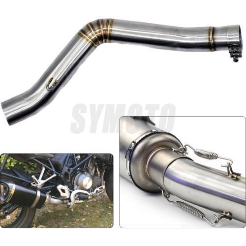 Motorcycle 51mm Exhaust Muffler Middle Link Pipe System For Benelli TRK502 TRK 502 ALL YEARS Slip-on 2017