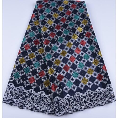 High Quality African Dry Cotton Lace Fabric Swiss Voile Lace In Switzerland 2019 Embroiderey Design For Nigerian Wedding Dress