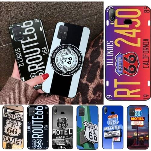 YJZFDYRM American route 66 Phone Case Cover For Samsung Galaxy A01 A11 A31 A81 A10 A20 A30 A40 A50 A70 A80 A71 A91 A51