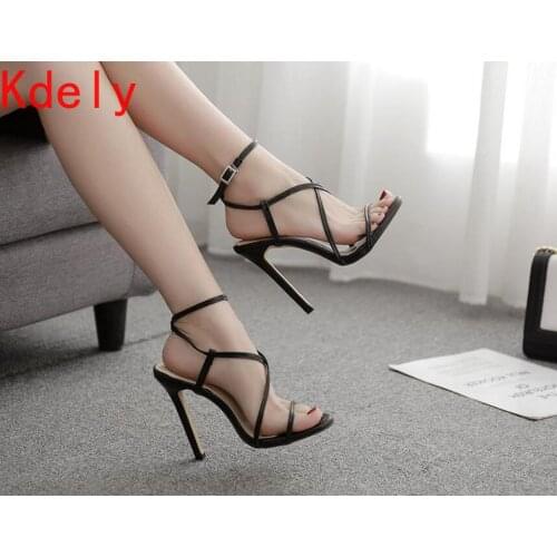 2021 Summer New High Heeled Sandals Womens One Line Strap Sexy Thin Heeled Waterproof Platform High Heeled Shoes