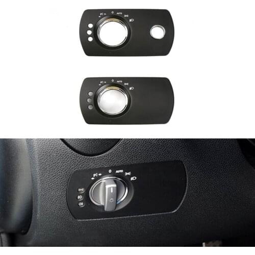 1pcs Black Car Interior Accessories Front Headlight Switch Button Panel Trim Cover for Mercedes-Benz SLK Class W171 Before 2010