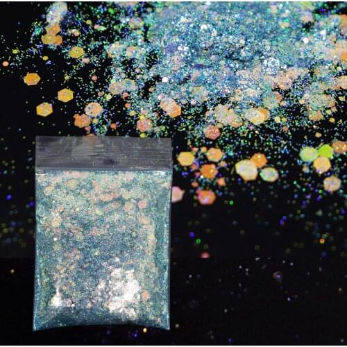 10g Iridescent Glitter For Epoxy Resin Mold Filling Slime Fillers Jewelry Making Supplies Mermaid Sequins Nail Art Decorations