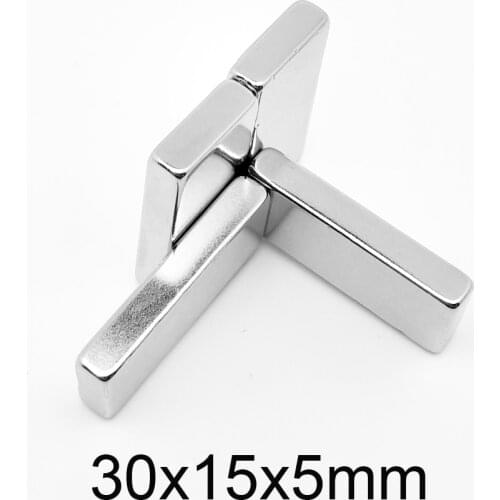2~30PCS 30X15X5mm Block Rare Earth Neodymium Magnet Sheet 30*15*5 Quadrate Super Strong Powerful Magnets 30x15x5
