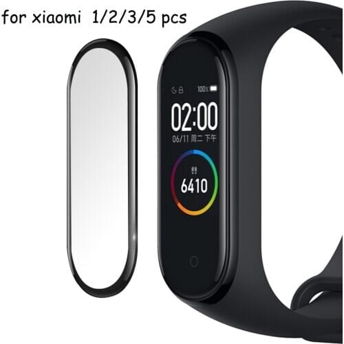 3D Screen Protector for Xiaomi Mi Band 5 4 Protective Glass Miband 5 Full Curved Edge Scratch-resistant for Xiomi Mi Band 4