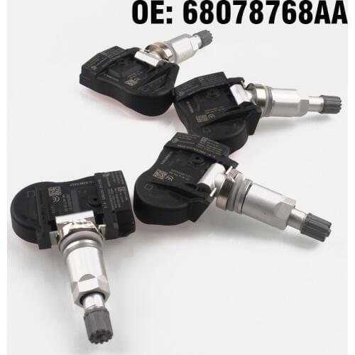 4 PCS Car TPMS4 PCS Car TPMS Tire Pressure Monitoring Sensor 68078768AA 56053031AD for Chrysler 300 Sebring Dodge Jeep Compass