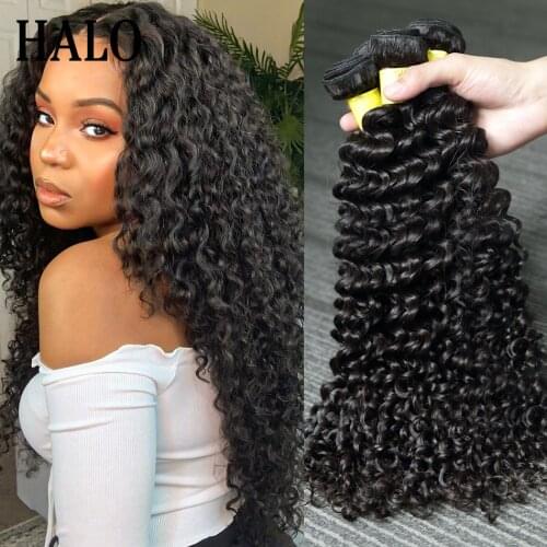 Brazilian 1 3 4 Deep Wave Hair Bundles Water Wave Curly Hair Weaves 28 30 Inch Natural Human Hair Loose Deep Wave Thick Bundles