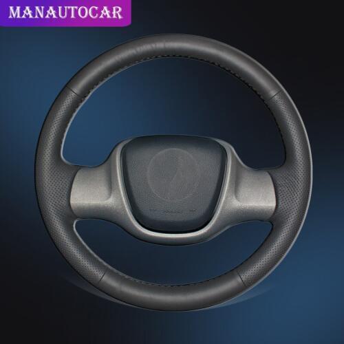 Car Braid On The Steering Wheel Cover for Smart Fortwo 2009-2015 DIY Auto Braiding Steering Wheel Covers Interior Accessories