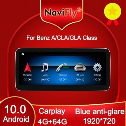4GB+64GB 10.25" Android 10.0 Car GPS Navigation Multimedia Player for Benz A-Class W176/GLA-Class X156/CLA-Class C117 2013-2018