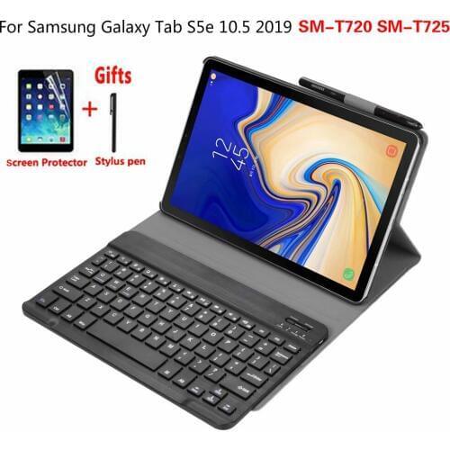 Magnetic Stand cover For Samsung Galaxy Tab S5e 10.5 2019 SM-T720 SM-T725 T720 T725 Wireless Bluetooth Keyboard case Funda +Film