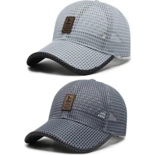 Breathable Mesh Baseball Cap for Men Summer Visor Sun Hat Quick Drying Cap Outdoor Sport Sunscreen Cap for Golf Fishing Anti UV
