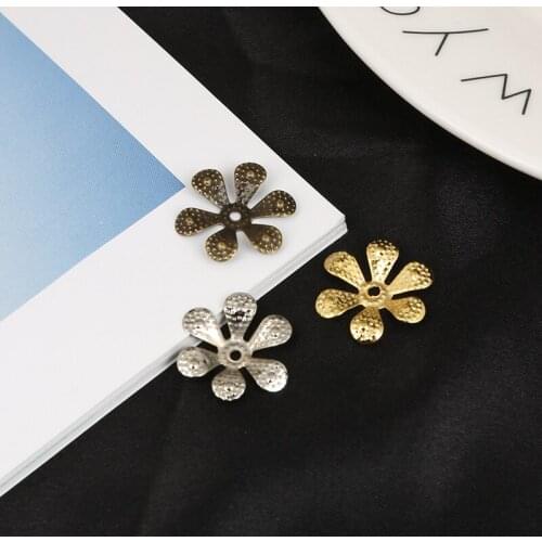New 3x18mm Gold/Bronze/Rhodium Flower Filigree Wraps Connectors For Jewelry Making DIY Accessories Charm Pendant 10Pcs/lot