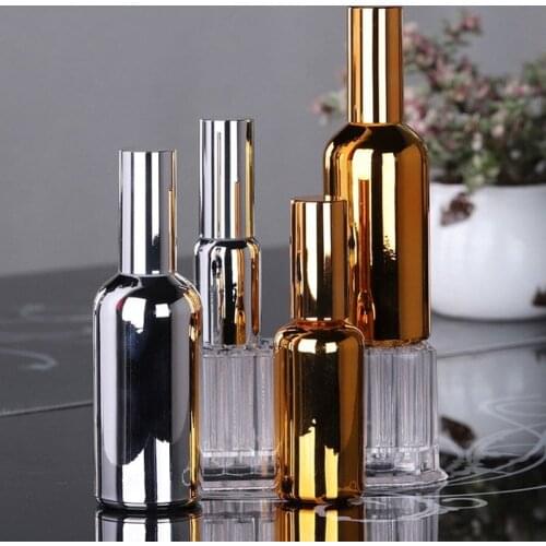 Perfume Bottle Spray Bottle High Quality Empty Refillable Pump Bottle 10ml-100ml Gold Silver Small Deodorant Container Travel