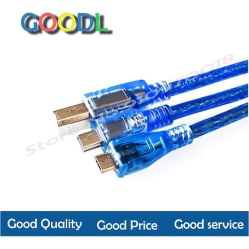 30cm USB Cable for Uno r3/Nano/MEGA 2560/Leonardo/Pro micro/DUE Blue High Quality A type USB/Mini USB/Micro USB 0.3m for Arduino