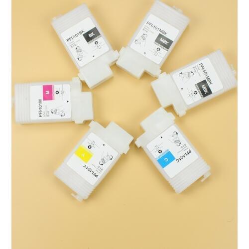 130ml PFI-102 refillable ink cartridges for Canon IPF605/650/655/750/755 ink cartridge without chip