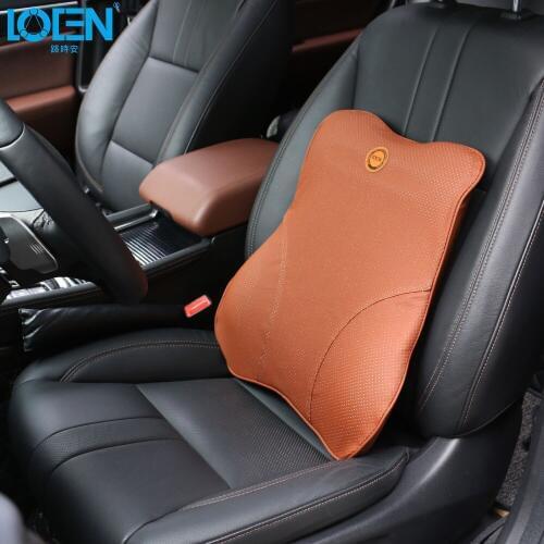 LOEN 1 Piece Microfiber Leather Car Lumbar Support Memory Foam Seat Support Auto Lumbar Support Cushion For Car Tour Home Office
