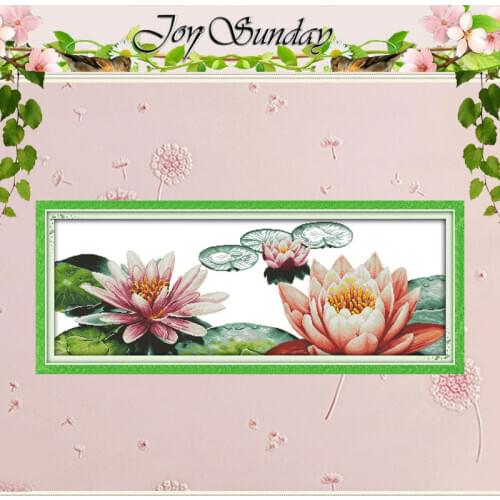 Lotus in Summer Patterns Counted Cross Stitch 11CT 14CT Cross Stitch Set Wholesale Flower Cross-stitch Kit Embroidery Needlework