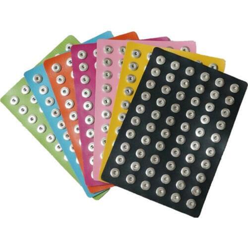 Wholesale Snap Jewelry Display Stand Holder Fit 60pcs 12mm & 18mm Metal Glass Snap Buttons Jewelry Leather Soft Display Stand