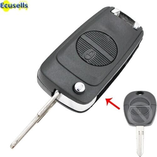 Modified flip 2 button remote key shell case fob FOR NISSAN Navara Patrol ALMERA PRIMERA X-TRAIL Micra A33 NSN11 uncut