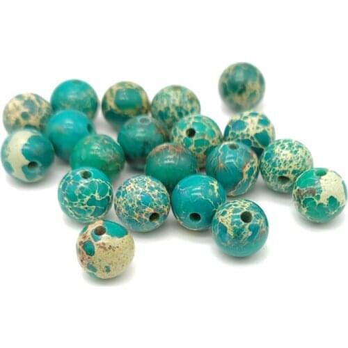 Natural Green Sea Sediment Jaspers Round Loose Spacer Beads Necklace Bracelet 8mm Jewelry Making