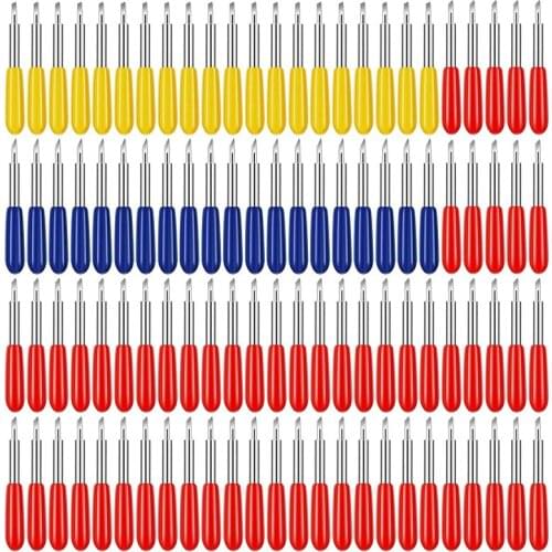 New 100Pcs Cutting Blades for Cricut Explore Air/Air 2 Maker Expression 30 45 60 Degree Vinyl Cutting Replacement Blades