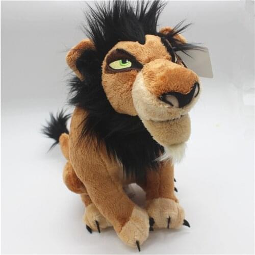 Original Disney Movie The Lion King Villain Simba Scar Plush Toy Soft Animal Lion Scar Doll 34cm Limited Edition Childrens Gift