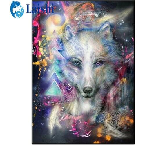 Full Square Diamond Fantasy animal art, wolf 5D DIY Diamond Painting 3D Embroidery Cross Stitch Rhinestone Painting home Decor