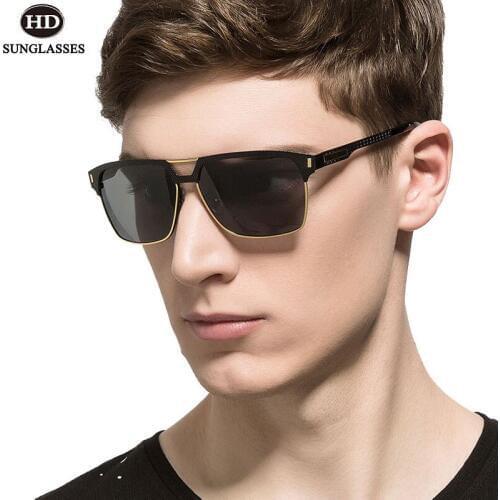 HDclear Polarized Sunglasses Men Fishing Driving Eye Glasses Outdoor Lunette Soleil UV400 Gafas De Sol Hombre Pilot Oculos LD120