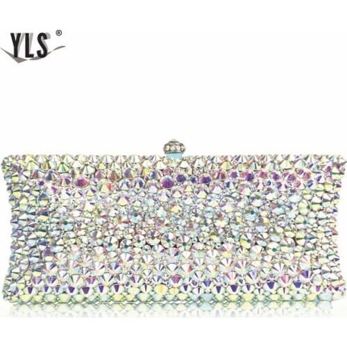 Luxury Celebrity Silver Evening Diamond Bag Ladies Wedding Purse 2020 New Fashion Women Cocktail Prom Dinner Party Clutch