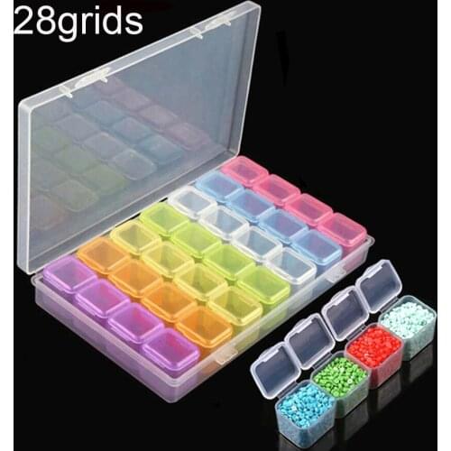 5D DIY Diamond Painting Drill Box Jewelry Box Rhinestone Embroidery Crystal Bead Organizer Storage Case Container