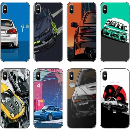Silicone Phone Case Tokyo Racing car For Huawei P20 P30 P40 Pro P10 P9 Lite Y5 Y6 Y7 Y9 P Smart Plus 2018 2019